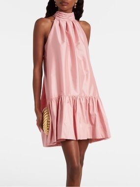 Simkhai Hope Taffeta Bow Tie Mini Dress